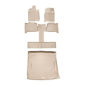 Chevrolet Tahoe 3D Floor-Trunk Mats - Omac - Beige - '07-'14